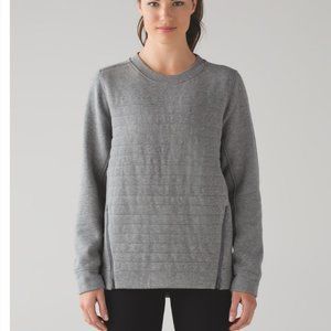 LULULEMON Grey Fleece Be True Crew Pullover Sweatshirt 4